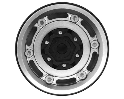 1.55" Type A Vintage Wagon Aluminum Crawler Beadlock Wheels (Silver) (4) (103.7g ea) - X003FLDT4L