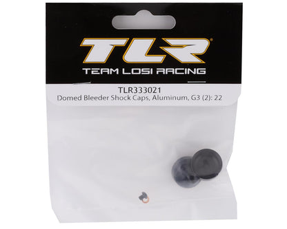TLR Domed Bleeder Shock Caps, Aluminum, G3 (2) - TLR333021
