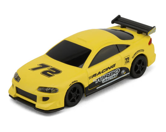 Turbo Racing C72-N 1/76 RTR Electric 2WD Micro On-Road RC Car (Yellow) w/2.4GHz Radio & Battery - TRJ-C72-N