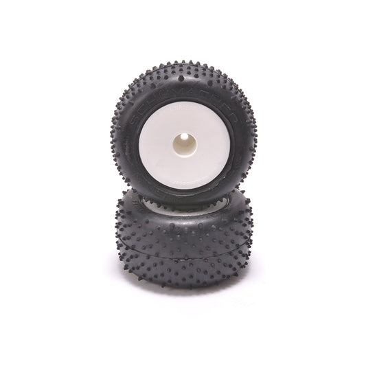 U6880 Schumacher Mini Spike-Silver-Truck Tyre - Pre-Glued