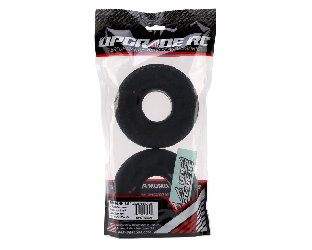 UpGrade RC Gecko 1.9" Extreme Performance Rock Crawler Tires (2) (4.75" O.D.) (Super Soft) - UPG-10025