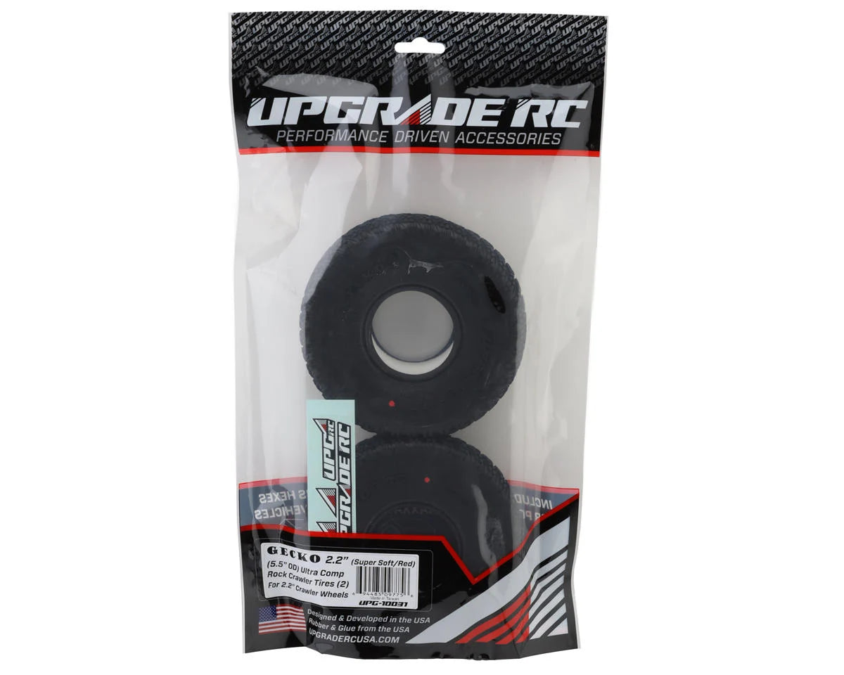 UpGrade RC Gecko 2.2" Ultra Comp Rock Crawler Tires (5.5" O.D.) (2) (Super Soft) - UPG-10031