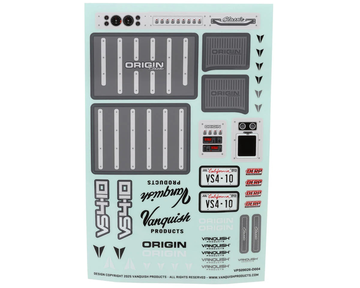 Vanquish Products VS4-10 Origin Classic Body Interior & Accessories Set (Clear) - VPS10118