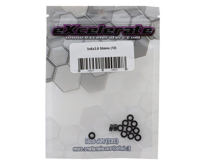 eXcelerate 3x6x3mm Shims (Black) (12) - XCE-1015.2