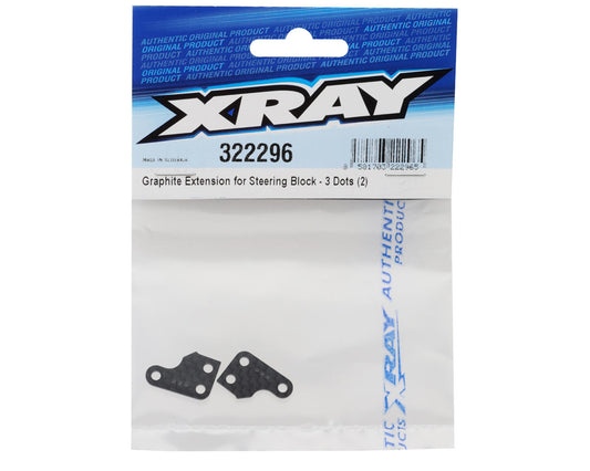 XRAY Graphite Extension for Steering Block - 3 Dots (2) - 322296