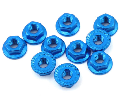 LN-M4S-DB Yeah Racing 4mm Aluminum Serrated Lock Nut 10pcs DB