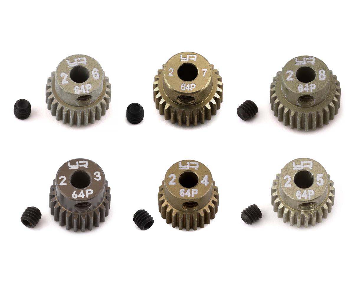 MG-64023-028 Yeah Racing Pinion Gear Super Hard Combo Set (64P 23T-28T 6pcs)