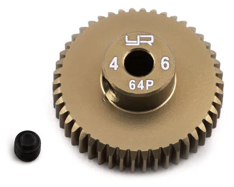 Yeah Racing 64P Hard Coated Aluminum Pinion Gear (46T) - MG-64046