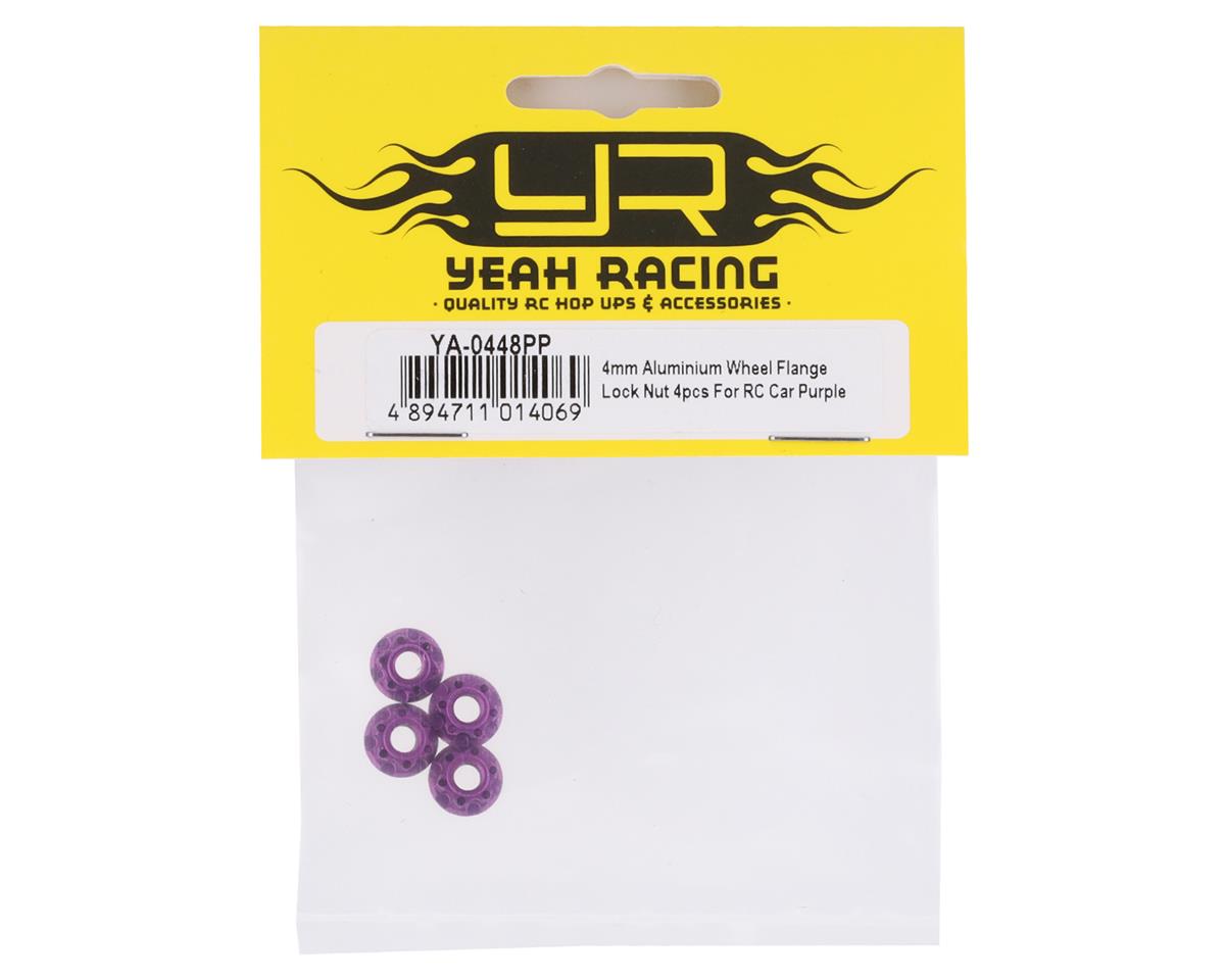 YA-0448PP Yeah Racing 4mm Aluminum Serrated Wheel Lock Nut (4) (Purple)