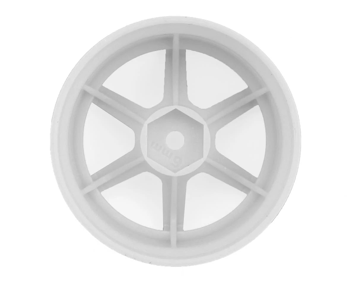 Yokomo 12mm Hex Racing Performer High Traction RWD Drift Wheels (White) (2) (6mm Offset) - YOKRP-6313W6A